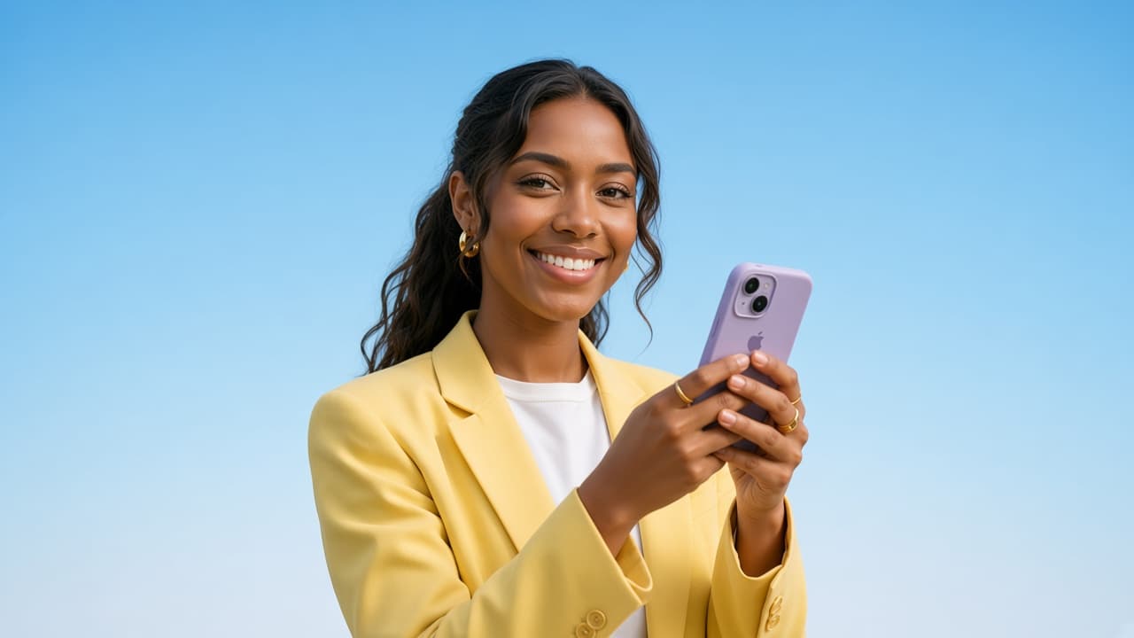 Shop owner checking the bot menu on a phone