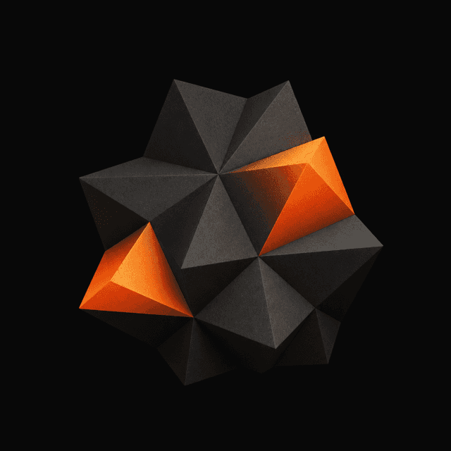 Zinc pyramids sculpture for isolated projects