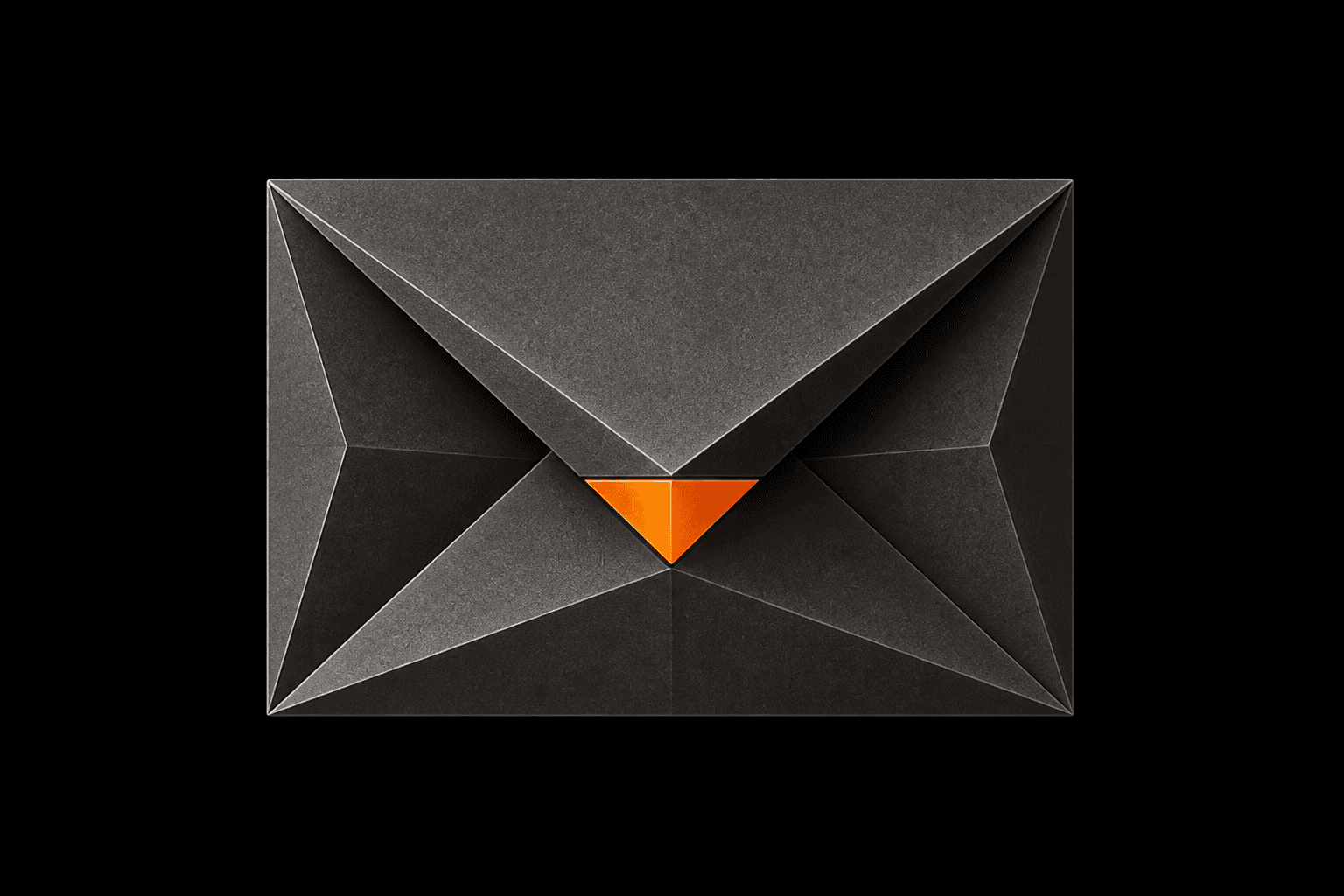 Zinc envelope sculpture for Zindua email